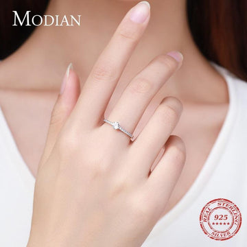 *NEW* Sterling Silver Simple Round Clear High Quality AAA+ Cubic Zirconia Diamonds Rings - The Jewellery Supermarket